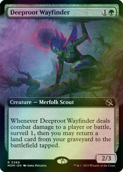MTG Deeproot Wayfinder Extended Art Foil ** March of the Machine ** English (NM) - Image 1