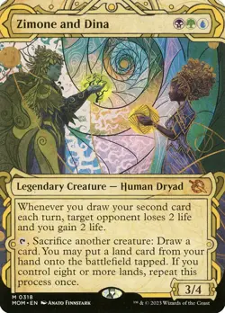 MTG Zimone and Dina Showcase Borderless ** March of the Machine ** English (NM) - Image 1