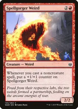 Spellgorger Weird 145 WAR Spark Paick MTG Common Creature Red Fire NM - Image 1