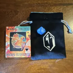 Magic the Gathering Final Fantasy Pinfinity Chocobo pin + Promo Die & Bag MTG - Image 1