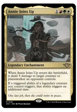 1x MTG Annie Joins Up - Outlaws of Thunder Junction Rare! NM MINT - Image 1