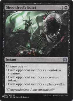 Sheoldred's Edict The List Regular Uncommon #108 NM MTG - Image 1