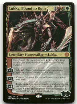 Lukka, Bound to Ruin #207 (Foil) (NM) Phyrexia All Will Be One ONE Magic MTG - Image 1