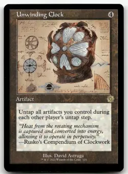 Unwinding Clock (Schematic) #124 (NM) Brothers' War BRR Magic MTG - Image 1