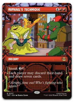 Raphael's Technique (Showcase) #237 (NM) TMT Magic MTG - Image 1