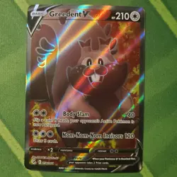 Holo Greedent V (Full Art) 256/264 Ultra Rare Fusion Strike Pokemon NM - Image 1