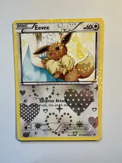 LP Pokemon card TCG Eevee RC14/RC25 Legendary Treasures Holo Radiant Collection - Image 2