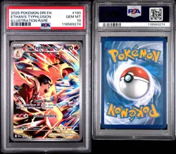 Pokemon TCG Ethan's Typhlosion Holo Card Rare Mint Condition 190/182 - Image 3