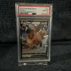 2023 POKEMON SWORD & SHIELD CROWN ZENITH #108 EEVEE V PSA 10 - Image 1