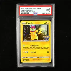 PSA 9 MINT 2022 Pokemon ENG Pikachu F SWSH234 Promo - Image 1