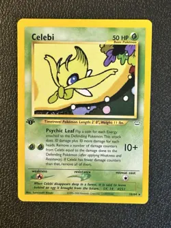 Celebi 16/64 1st Edition Neo Revelation Pokemon - Image 1