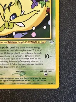 Celebi 16/64 1st Edition Neo Revelation Pokemon - Image 4