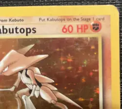 Pokemon Kabutops 9/62 Fossil Holo Rare HP/DAMAGED CONDITION - Image 3
