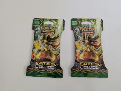Pokemon XY Fates Collide Sleeved Booster Pack - Lot of 2 - Image 1