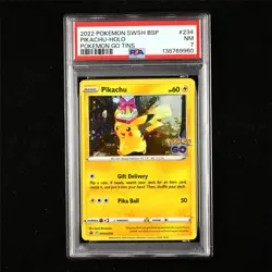 PSA 7 NM 2022 Pokemon ENG Pikachu F SWSH234 Promo - Image 1