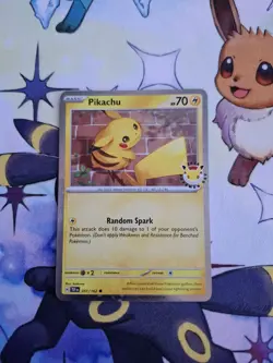 Pokemon TCG Pikachu 051/162 Pokemon Day 2026 Stamped Promo & Coin NM - Image 2