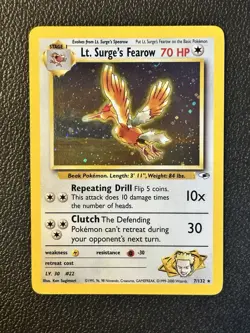 Lt Surge’s Fearow 7/132 Holo Gym Challenge Pokemon - Image 1