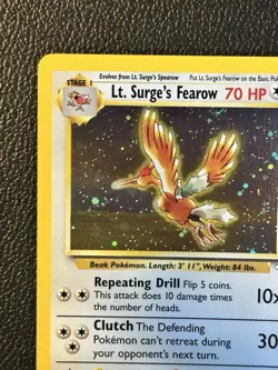 Lt Surge’s Fearow 7/132 Holo Gym Challenge Pokemon - Image 2