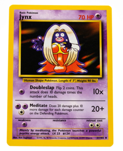 Jynx Pokemon Base Set 31/102 Non-Holo Rare Lightly Played - Image 1