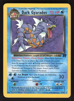 Dark Gyarados 25/82 Non-holo Rare Pokemon TCG Team Rocket MP - Image 1