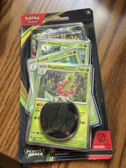 Pokemon Perfect Order Premium Checklane Blister Booster Pack Meganium Line - NEW - Image 1