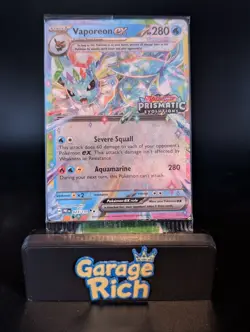 Vaporeon ex 023/131 (Prismatic Evolutions Stamp) Sealed Promo Pokemon TCG NM+ - Image 1
