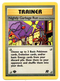 Pokemon 1st Edition Team Rocket - Nightly Garbage Run 77/82 - Uncommon - LP - Image 1