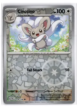 Pokemon Cinccino Uncommon SV09: Journey Together 126/159 NM - Image 1