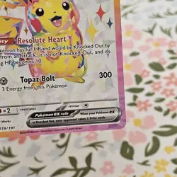 Pokemon Pikachu ex 219/191 Sv08: Surging Sparks Ultra Rare Full Art Holo 200 HP - Image 3