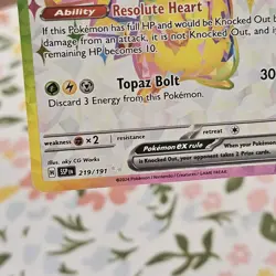 Pokemon Pikachu ex 219/191 Sv08: Surging Sparks Ultra Rare Full Art Holo 200 HP - Image 4