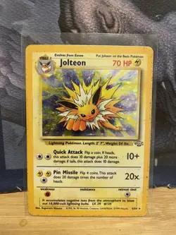 Jolteon 4/64 Jungle Holo HP/DMG Pokemon TCG - Image 1
