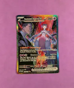 Pokemon TCG Team Rockets Mewtwo EX 213/182 Special Illustration Destined Rivals - Image 2