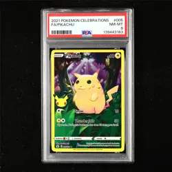 PSA 8 NM-MT 2021 Pokemon ENG Pikachu E 005/025 - Image 1