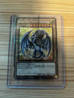 Yu-Gi-Oh! Blue-Eyes White Dragon BLMM-EN001 Starlight Rare 1st Edition–Near Mint - Image 1