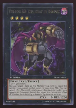 Yu-Gi-Oh! Number 80: Rhapsody in Berserk #PRIO-EN045 1st Edition Rare - Image 1