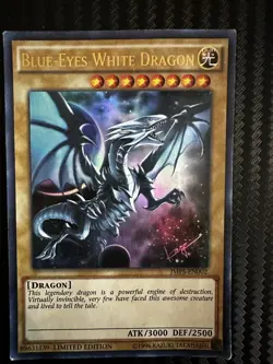 Yugioh Blue-Eyes White Dragon Ultra Rare Limited Edition JMPS-EN002 HP/DMG - Image 1