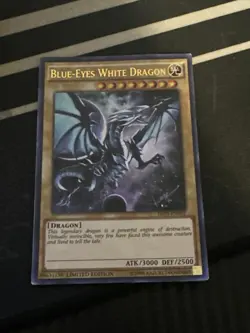 Yugioh Blue-Eyes White Dragon Ultra Rare Limited Edition JMPS-EN002 HP/DMG - Image 2