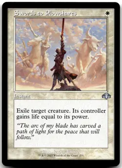 Swords to Plowshares (Retro Frame) U Dominaria Remastered 275 NM - Image 1