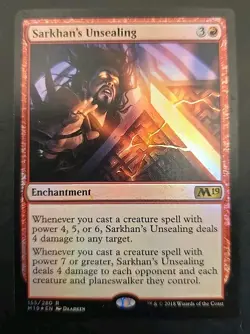Sarkhan's Unsealing Core Set 2019 MTG Foil Lightly Played - Image 1