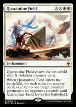 MTG - Quarantine Field - Foil - Battle for Zendikar - NM, English Magic FLAT RAT - Image 1