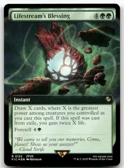 Lifestream's Blessing (Extended Art) #122 (Foil) NM Final Fantasy FIC Magic MTG - Image 1