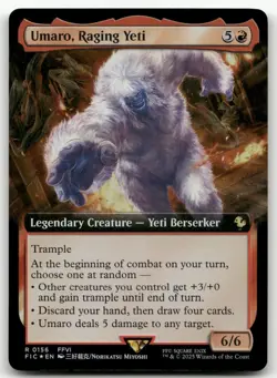Umaro, Raging Yeti (Extended Art) #156 (Foil) (NM) Final Fantasy FIC Magic MTG - Image 1