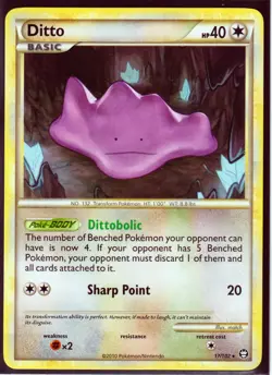 2010 DITTO 17/102 HGSS TRIUMPHANT POKEMON RARE- REGULAR- NM/LP (Excellent) - Image 1