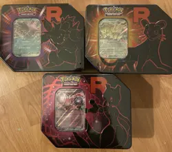 Pokemon TCG: Team Rocket Tins-Complete Art Set Sealed(Mewtwo,Nidoking,&Persian) - Image 1