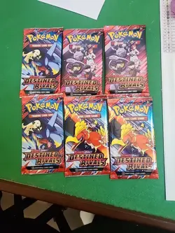 Pokemon TCG Booster Pack Lot (6) Destined Rivals. New & Factory Sealed - Image 1