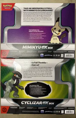 Pokemon Cyclizar & Mimikyu ex Box Factory Sealed Promo (Set of 2). NEW 820650852183 - Image 2