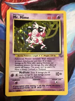 Pokemon TCG Mr. Mime Jungle 6/64 Holo Unlimited Holo Rare - Image 1