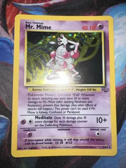 Pokemon TCG Mr. Mime Jungle 6/64 Holo Unlimited Holo Rare - Image 2