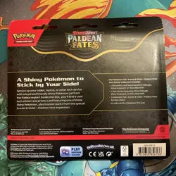 Pokemon Scarlet & Violet Paldean Fates 3 Pack Blister Maschiff Promo SEALED - Image 2