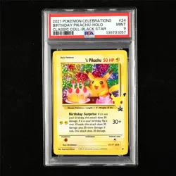PSA 9 MINT 2021 Pokemon ENG Birthday Pikachu #24 Holo - Image 1